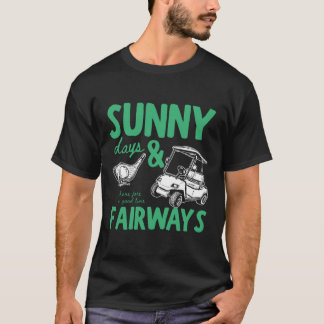 T-shirt Illustration de Journées Ensoleillées et Fairways