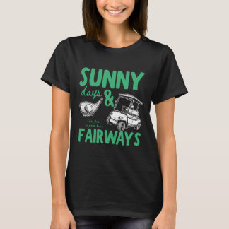 T-shirt Illustration de Journées Ensoleillées et Fairways