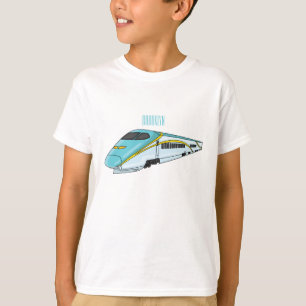 T-shirt Illustration de la bande dessinée d'un train à bal