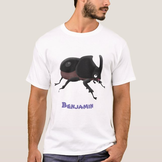 T-shirt Illustration de la caricature du dendroctone du rh (Devant)