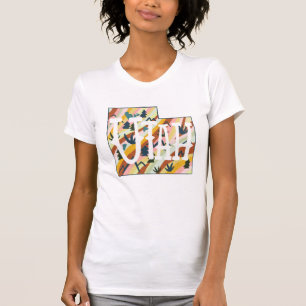 T-shirt Illustration de la carte d'état de l'Utah