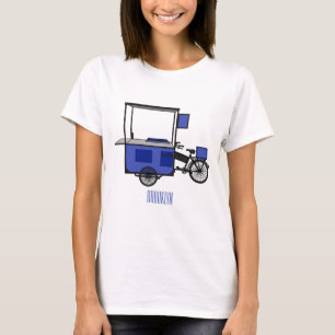 T-shirt Illustration de la charrette alimentaire