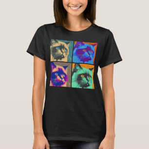 T-shirt Illustration de la flûte de chat Birman Femmes ani