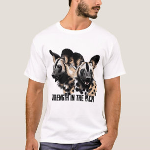 T-shirt Illustration de la force du Lycaon d'Afrique dans 
