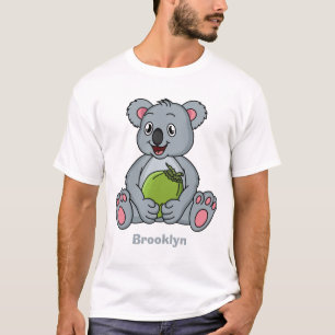 T-shirt Illustration de la koala de Cute et de la noix de 