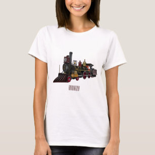 T-shirt Illustration de la locomotive à vapeur