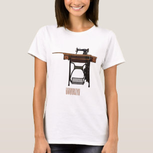 T-shirt Illustration de la machine à coudre