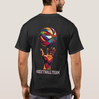 T-shirt Illustration de la main et de la balle de l'équipe