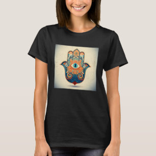 T-shirt Illustration de la main Hamsa œil Chanceux Unique