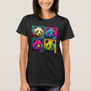 T-shirt Illustration de la panda géante Hommes animaux col
