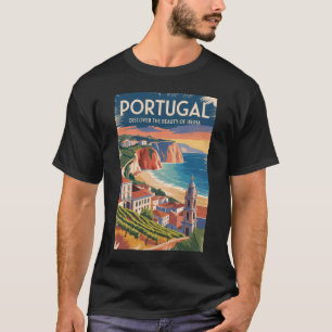 T-shirt Illustration de la skyline de l'Ibérie au Portugal