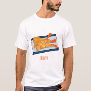 T-shirt Illustration de la tempura crevette