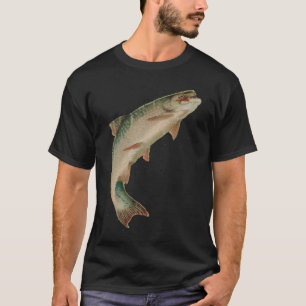 T-shirt Illustration de la truite d'eau douce du lac 1888