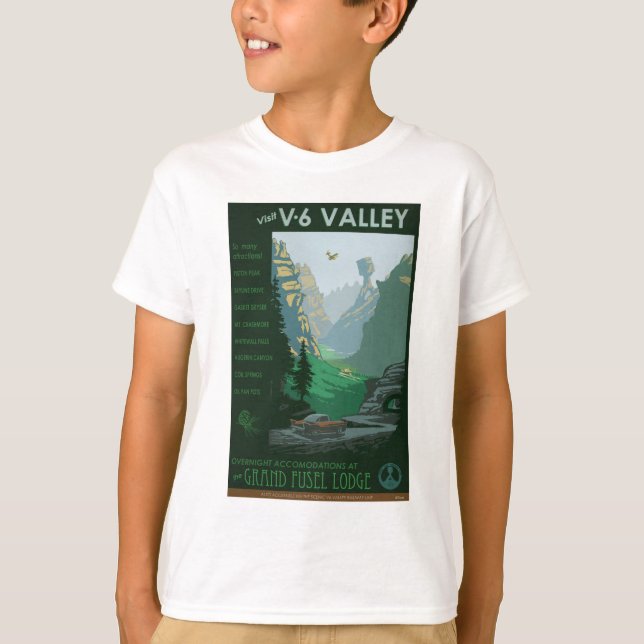 T-shirt Illustration de la vallée V-6 (Devant)