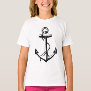 T-shirt Illustration de l'Ancre nautique vintage