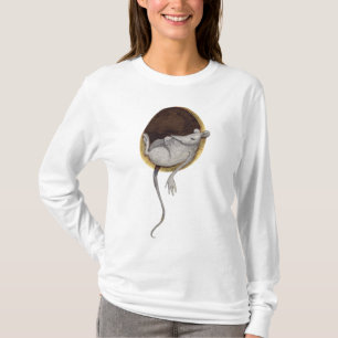 T-shirt Illustration de l'aquarelle de la souris à couchag