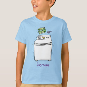T-shirt Illustration de lave-linge mignonne