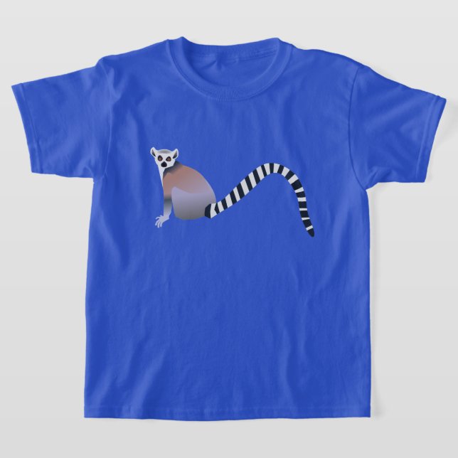T-SHIRT ILLUSTRATION DE LEMUR À BORD (Poser)
