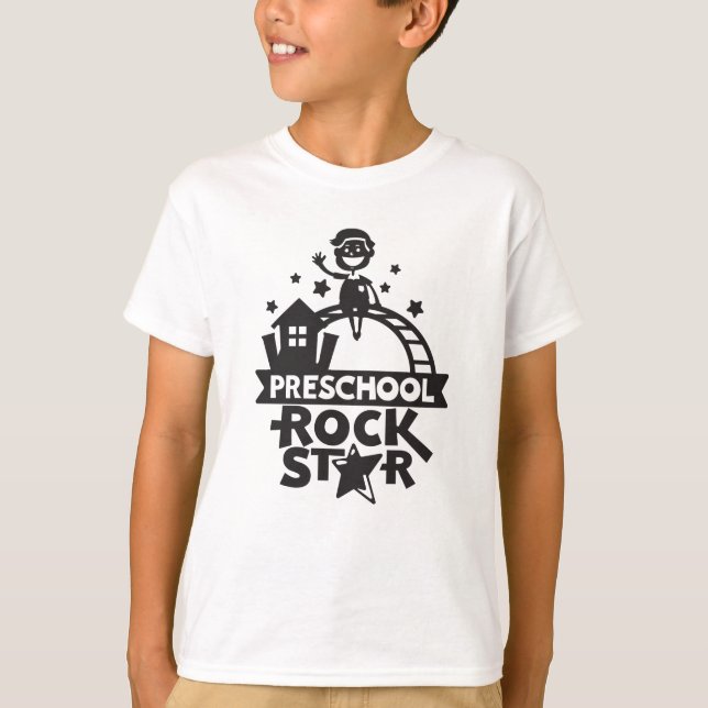 T-shirt Illustration de l'étoile rock préscolaire pour enf (Devant)