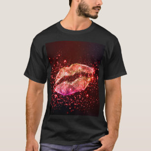 T-shirt Illustration de lèvres modifiable : Conception gra