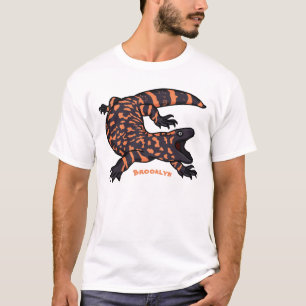 T-shirt Illustration de lézard géant affamé