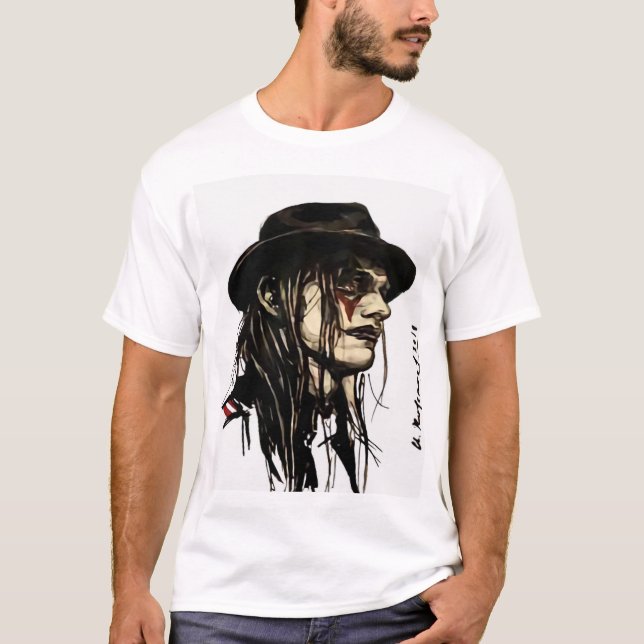 T-shirt Illustration de l'homme artistique (Devant)