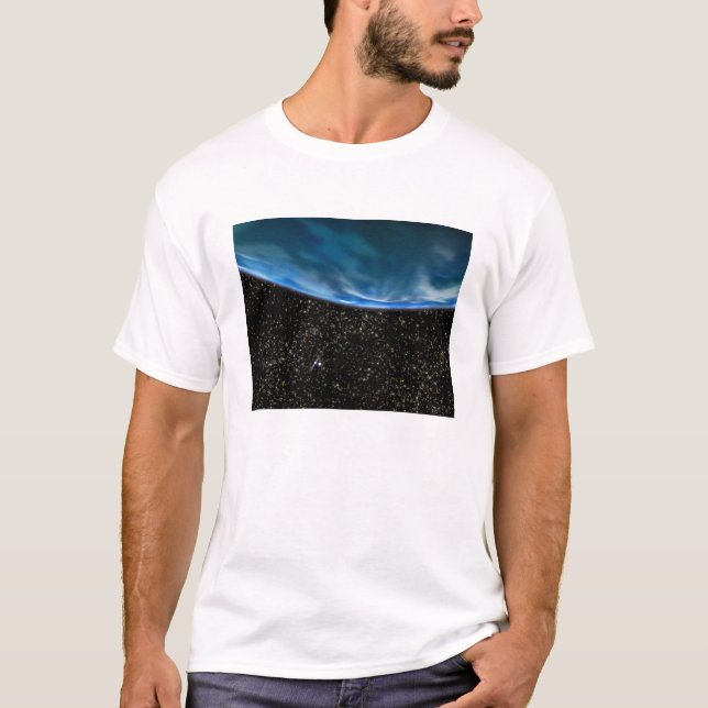 T-shirt Illustration de l'horizon terrestre (Devant)