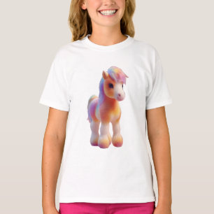 T-shirt Illustration de licorne arc-en-ciel à l'aquarelle