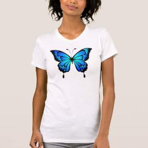 T-shirt Illustration de l'insecte bleu papillon-20284