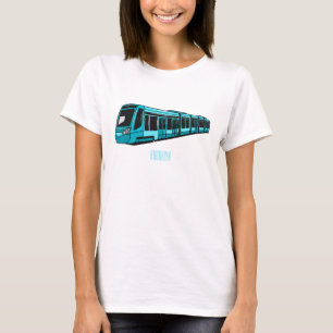 T-shirt Illustration de locomotive électrique