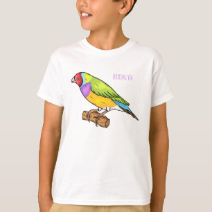 T-shirt Illustration de l'oiseau de taille gouldienne