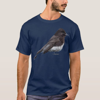 T-shirt Illustration de l'oiseau-mouche noir Phoebe