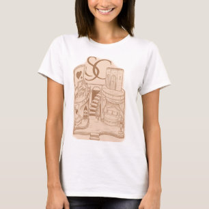 T-shirt Illustration de Maison de Rêve Vintage – Architect