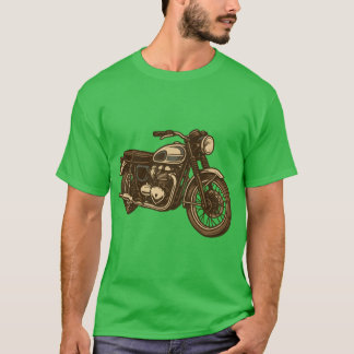 T-shirt Illustration de moto vintage