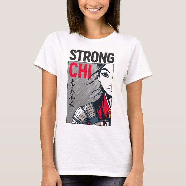 T-shirt Illustration de Mulan "Strong Chi" (Devant)