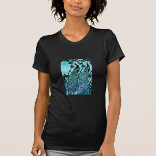 T-shirt Illustration de paon Art nouveau vintage Antique