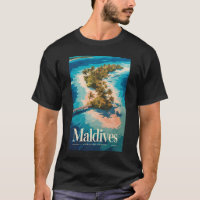 Illustration de paysage des Maldives Art de voyage