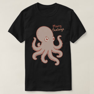 T-shirt Illustration de pieuvre mignonne avec beaucoup de