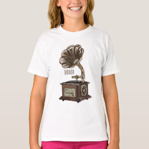 T-shirt Illustration de plateau tournant en cartoon