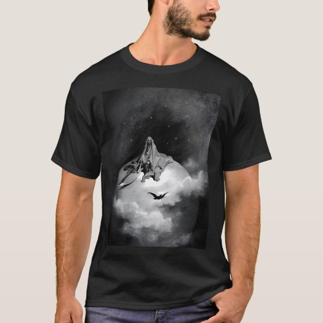 T-shirt Illustration de Poe Raven par Gustave Dore (Devant)