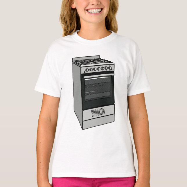 T-shirt Illustration de poêle électrique (Devant)