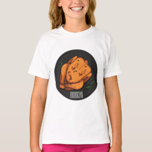 T-shirt Illustration de poulet rôti
