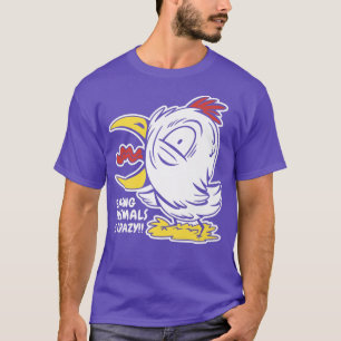 T-shirt Illustration de poulet végétarien drôle végétarien