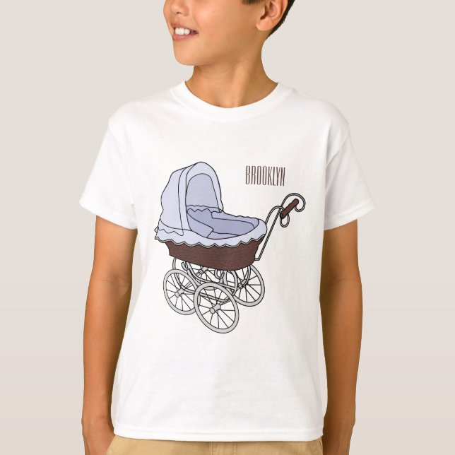 T-shirt Illustration de poussette (Devant)