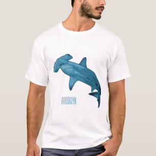 T-shirt Illustration de requin marteau