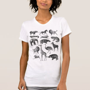 T-shirt Illustration de Safari animal vintage