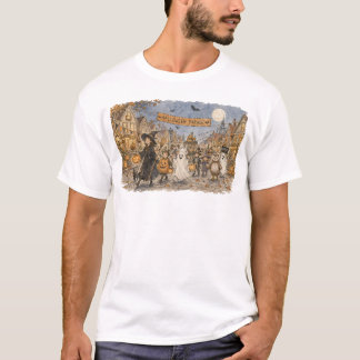 T-shirt Illustration de scène de nuit de défilé d'Hallowee