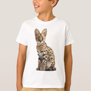 T-shirt Illustration de Serval Tacheté pour Enfants