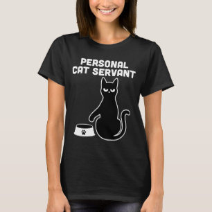 T-shirt Illustration de servante féline à manches longues