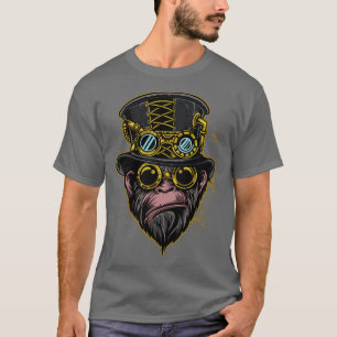 T-shirt Illustration de singe Steampunk